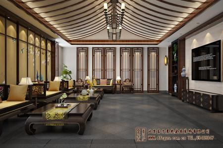 四合院會所接待廳設(shè)計